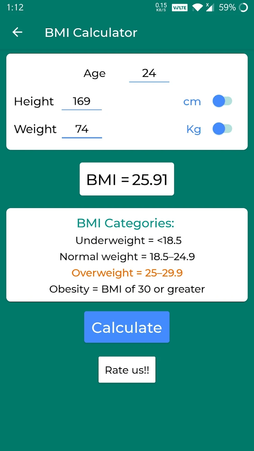 BMI Calculator for Indian - Student Factory